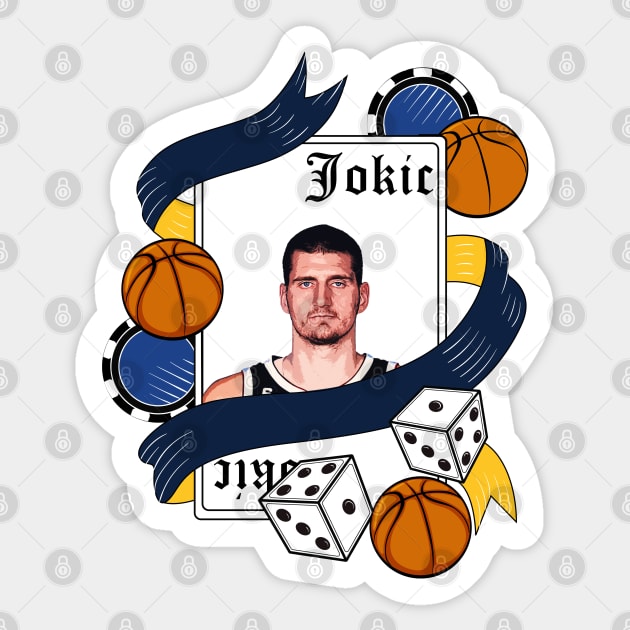 Nikola Jokic Joker Sticker by vintage-corner